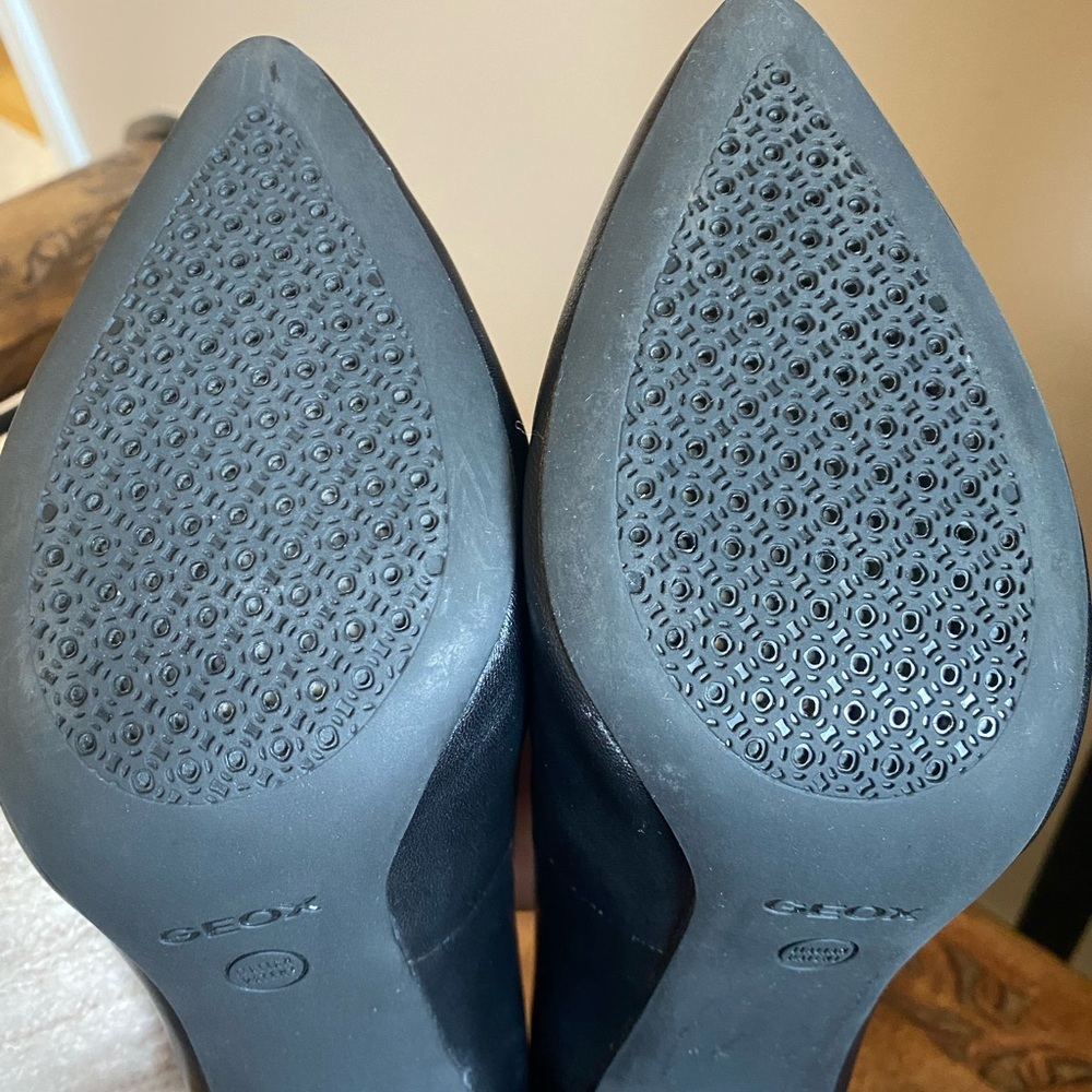Geox High Heeled Black and White Pattern Shoes Size 36 - Picture 5 of 12